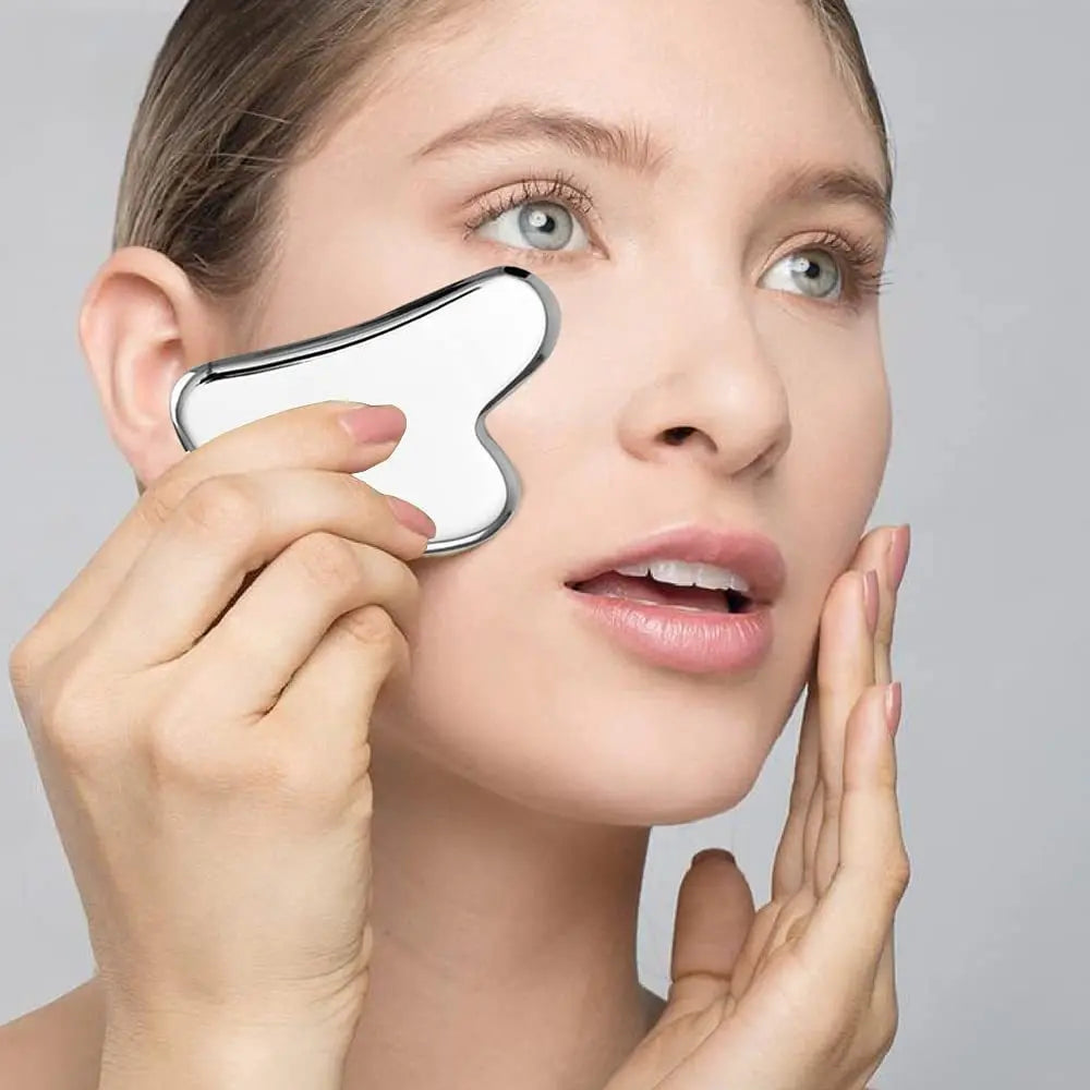 Gua Sha visage en acier inoxydable